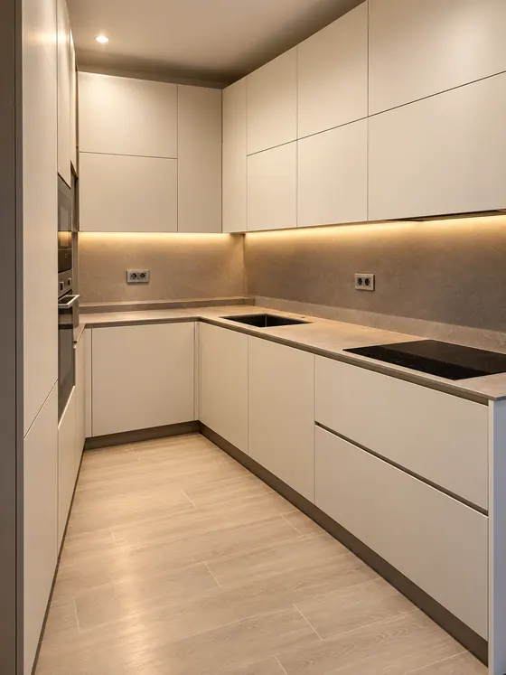 Cucina su misura ad angolo, dettaglio