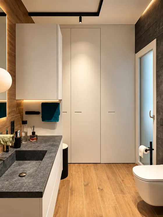Mobile bagno su misura con colonne